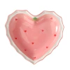 Creative household noodle soup bowls, vegetable plates, wholesale of popular tableware, cute and girlish heart rice bowls, strawberry heart ceramic bowls Item Picture